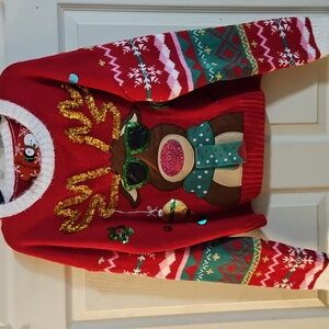 MAJOR MAJOR REINDEER CHRISTMAS SWEATER: RED: NEW WITH TAGS: SIZE M